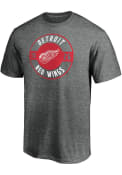 Detroit Red Wings Iconic Cotton Circle T Shirt - Grey