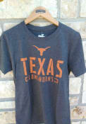 Texas Longhorns Stealth Stencil Stack T Shirt - Charcoal