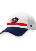 Columbus Blue Jackets 2021 Draft Jersey Hook Adjustable Hat - White