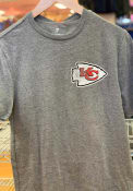 Kansas City Chiefs Left Chest Logo Fashion T Shirt - Grey