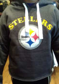 Pittsburgh Steelers Womens Sport Resort Hooded Sweatshirt - Charcoal