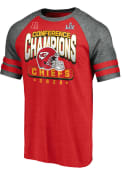 Kansas City Chiefs 2020 Conference Champions Rushing Play Fashion T Shirt - Red