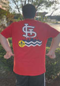 St Louis Cardinals Flag City T Shirt - Red