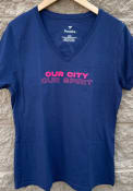 St Louis City SC Womens City T-Shirt - Navy Blue