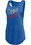 Chicago Cubs Womens Triblend Tank Top - Grey