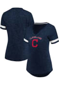 Cleveland Indians Womens Pepper T-Shirt - Navy Blue