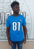 Calvin Johnson Detroit Lions Hall Of Fame NN T-Shirt - Blue