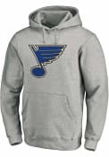 St Louis Blues Team Logo Hooded Sweatshirt - Grey