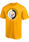 Pittsburgh Steelers CIRCLE T Shirt - Gold