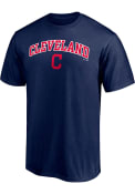 Cleveland Indians Arch Mascot T Shirt - Navy Blue