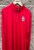 St Louis Cardinals Team Poly QZ 1/4 Zip Pullover - Red