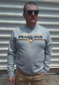 Pittsburgh Penguins Block Party Crew Crew Sweatshirt - Grey