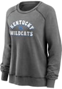 Kentucky Wildcats Womens True Classic Washed Crew Sweatshirt - Grey