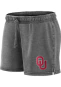 Oklahoma Sooners Womens True Classic Washed Shorts - Grey
