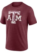 Texas A&M Aggies Primary Triblend Fashion T Shirt - Maroon