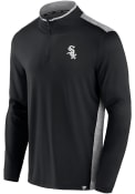 Chicago White Sox Nike ICONIC BRUSHED POLY QZ 1/4 Zip Pullover - Black