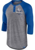 Kansas City Royals ICONIC SPECKLED HENLEY Fashion T Shirt - Charcoal