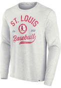 St Louis Cardinals Nike TRUE CLASSICS BI-BLEND LS T Shirt - Grey