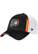 Philadelphia Flyers 2022 Authentic Pro Draft Trucker Adjustable Hat - Black