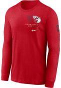 Cleveland Guardians Nike TEAM SLIDER LS TRI-BLEND Fashion T Shirt - Red