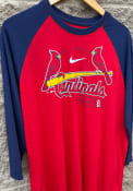 St Louis Cardinals Nike MODERN ARCH RAGLAN Fashion T Shirt - Red