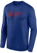 Chicago Cubs TEAM ISSUE LS LEGEND TEE T-Shirt - Blue