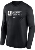 Chicago White Sox Nike TEAM ISSUE LS LEGEND TEE T-Shirt - Black
