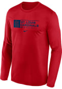 St Louis Cardinals Nike TEAM ISSUE LS LEGEND TEE T-Shirt - Red