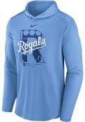 Kansas City Royals Nike TEAM LETTERMAN DRI-FIT Hood - Light Blue
