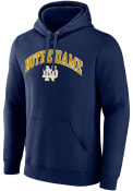 Notre Dame Fighting Irish Arch Mascot Hooded Sweatshirt - Navy Blue