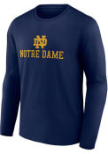 Notre Dame Fighting Irish Name Drop T Shirt - Navy Blue