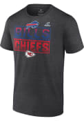 Kansas City Chiefs Stacked Rivalry T Shirt - Charcoal