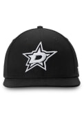Dallas Stars White Logo Fitted Hat - Black