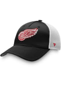 Detroit Red Wings Womens Exclusive Structured Meshback Adjustable - Black