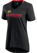 Chicago Blackhawks Womens Crew T-Shirt - Black