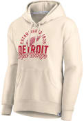 Detroit Red Wings Womens Fleece Hooded Sweatshirt - Natural