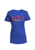 Kansas Jayhawks Womens Blue Bestie T-Shirt