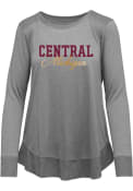 Central Michigan Chippewas Womens Rampage Scoop Neck T-Shirt - Grey