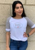 Michigan Womens White Circle Arrow Short Sleeve T Shirt