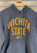 Wichita State Shockers Womens Velvet Goodie Hooded Sweatshirt - Charcoal