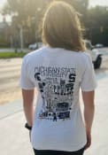 Michigan State Spartans Womens Julia Gash T-Shirt - White