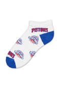 Detroit Pistons Logo All-Over Womens No Show Socks