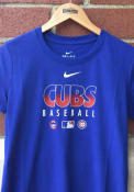 Chicago Cubs Womens Nike Authentic Collection Dri-FIT T-Shirt - Blue