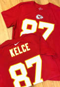 Travis Kelce Kansas City Chiefs Nike Name Number T-Shirt - Red