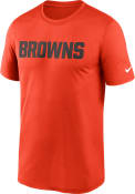 Cleveland Browns Nike Wordmark Legend T Shirt - Orange