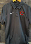 Cincinnati Reds Nike Primary Logo Polo Shirt - Black