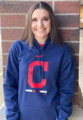 Cleveland Indians Nike Legacy Therma Hood - Navy Blue