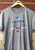 Chicago Cubs Nike Color Bar T Shirt - Grey