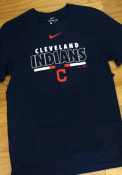 Cleveland Indians Nike Color Bar T Shirt - Navy Blue