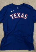 Texas Rangers Nike Wordmark T Shirt - Blue